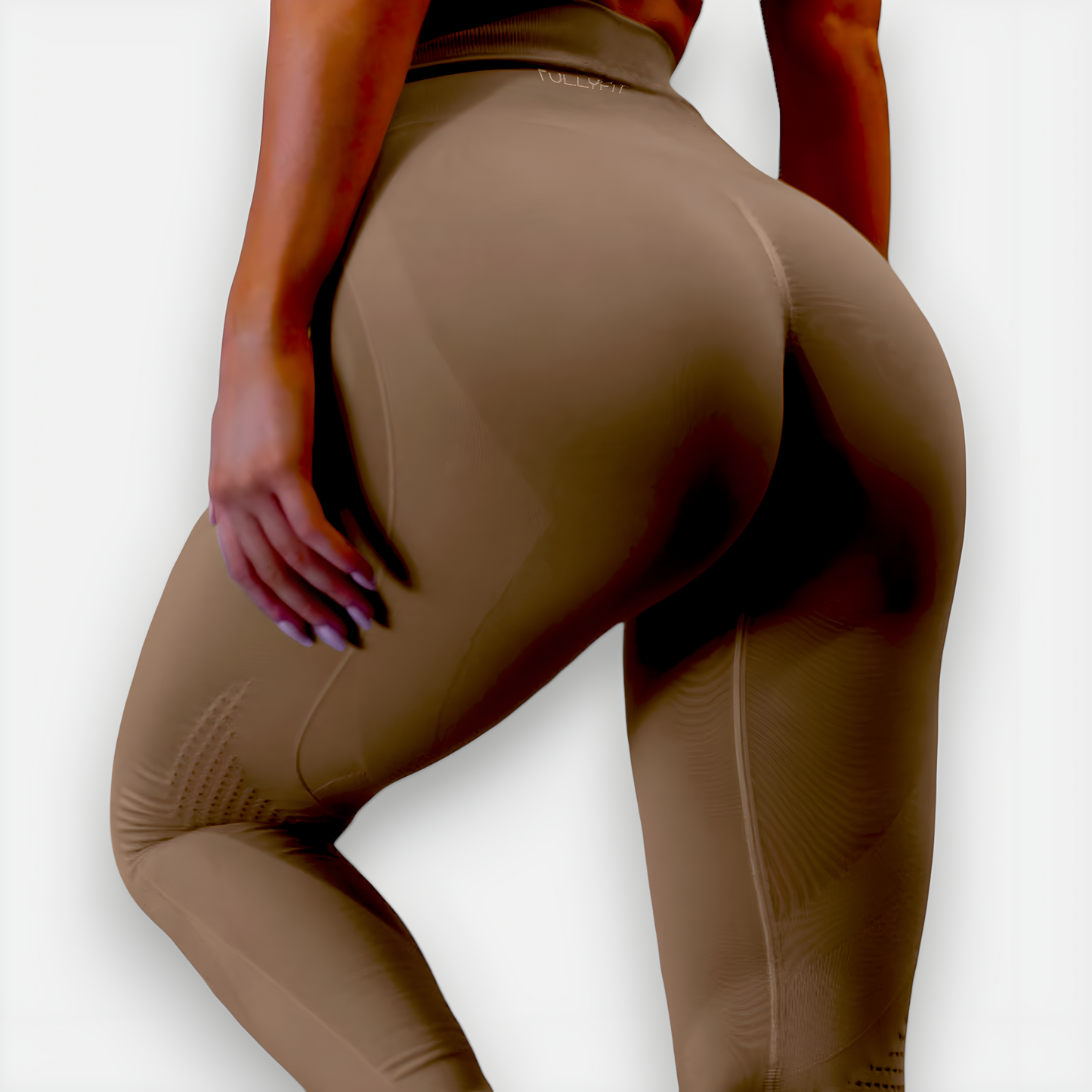 Scrunch Leggings Waistband Seamless - Mocha Brown | Vortex