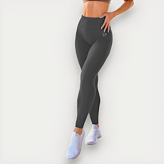 Scrunch Leggings Waistband Seamless - Charcoal Stone | Vortex